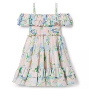 Janie and Jack Tiered Floral Cold Shoulder Dress